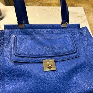 kate spade Electric Blue Pebbled Leather Hobo with Gold Hardware